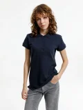 Рубашка поло женская Virma Premium Lady, темно-синяя - фото 11