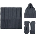 Шапка Knit Beat, серая (графит) - фото 4