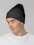 Шапка Nobilis, черная с серым меланжем - фото 5