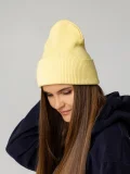 Шапка Real Rib, желтая (нарцисс) - фото 5
