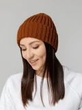 Шапка Uni, коричневая (терракота) - фото 5