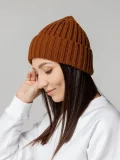 Шапка Uni, коричневая (терракота) - фото 6