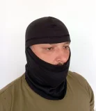 Шлем-маска (балаклава) флисовая (пл. 130 г/м2) черная - фото 1