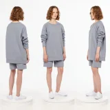 Свитшот унисекс S1, серый - фото 3