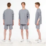 Свитшот унисекс S1, серый - фото 5