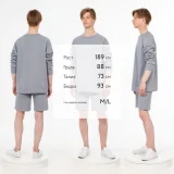 Свитшот унисекс S1, серый - фото 6