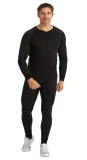 Термобельё LS для средней активности, кальсоны и фуфайка, черное РАСПРОДАЖА 20% - фото 1