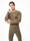 Термобельё в комплекте (фуфайка. кальсоны) EcoDry RealMan хаки - фото 3