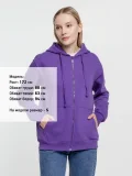 Толстовка на молнии с капюшоном Siverga Heavy 2.0, фиолетовая - фото 3