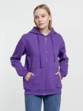 Толстовка на молнии с капюшоном Siverga Heavy 2.0, фиолетовая - фото 8