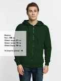 Толстовка на молнии с капюшоном Siverga 2.0, темно-зеленая - фото 3
