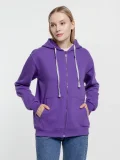 Толстовка на молнии с капюшоном Siverga Heavy, фиолетовая - фото 8