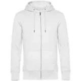 Толстовка на молнии с капюшоном унисекс King, белая - фото 1