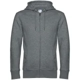 Толстовка на молнии с капюшоном унисекс King, темно-серый меланж - фото 2
