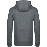 Толстовка на молнии с капюшоном унисекс King, темно-серый меланж - фото 3