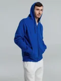 Толстовка на молнии с капюшоном унисекс King, ярко-синяя - фото 15