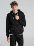 Толстовка на молнии с капюшоном Unit Siverga, черная - фото 16