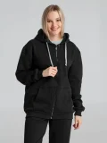 Толстовка на молнии с капюшоном Unit Siverga Heavy, черная - фото 15