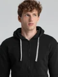 Толстовка на молнии с капюшоном Unit Siverga Heavy, черная - фото 20