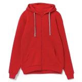 Толстовка на молнии с капюшоном Unit Siverga Heavy, красная - фото 11