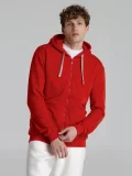 Толстовка на молнии с капюшоном Unit Siverga Heavy, красная - фото 15