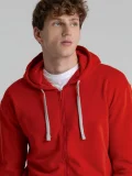 Толстовка на молнии с капюшоном Unit Siverga Heavy, красная - фото 17