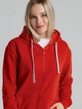 Толстовка на молнии с капюшоном Unit Siverga Heavy, красная - фото 21