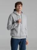 Толстовка на молнии с капюшоном Unit Siverga Heavy, серый меланж - фото 19