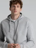 Толстовка на молнии с капюшоном Unit Siverga Heavy, серый меланж - фото 21