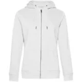 Толстовка на молнии с капюшоном женская Queen, белая - фото 1