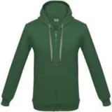Толстовка с капюшоном на молнии Unit Siverga Heavy, темно-зеленая - фото 1