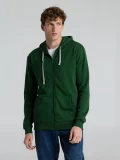 Толстовка с капюшоном на молнии Unit Siverga Heavy, темно-зеленая - фото 15