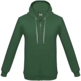 Толстовка с капюшоном на молнии Unit Siverga Heavy, темно-зеленая - фото 2