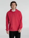 Толстовка с капюшоном унисекс Hoodie, красный меланж - фото 12