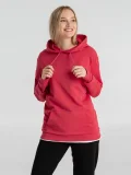 Толстовка с капюшоном унисекс Hoodie, красный меланж - фото 17
