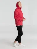 Толстовка с капюшоном унисекс Hoodie, красный меланж - фото 21