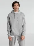 Толстовка с капюшоном унисекс Hoodie, серый меланж - фото 12