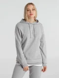 Толстовка с капюшоном унисекс Hoodie, серый меланж - фото 17