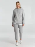Толстовка с капюшоном унисекс Hoodie, серый меланж - фото 20