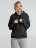 Толстовка с капюшоном унисекс Hoodie, серый меланж (антрацит) - фото 18