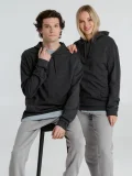 Толстовка с капюшоном унисекс Hoodie, серый меланж (антрацит) - фото 23