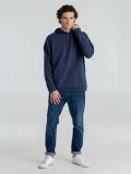 Толстовка с капюшоном унисекс Hoodie, синий меланж - фото 19