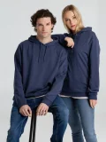 Толстовка с капюшоном унисекс Hoodie, синий меланж - фото 22