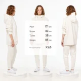 Толстовка унисекс H3, молочно-белая - фото 4