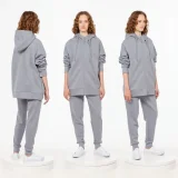 Толстовка унисекс H3, серая - фото 3