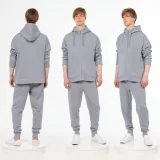 Толстовка унисекс H3, серая - фото 5