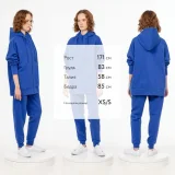 Толстовка унисекс H3, синяя - фото 4