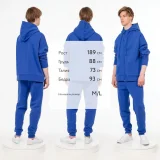 Толстовка унисекс H3, синяя - фото 6