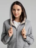 Толстовка унисекс на молнии Sherpa 280, серый меланж - фото 16