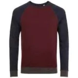 Толстовка унисекс Sandro, бордовая с темно-синим - фото 1